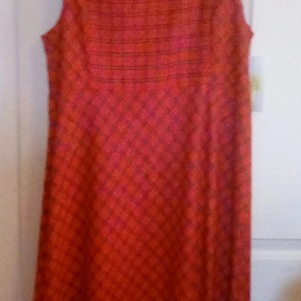 New Red Plaid Susan Bristol,size 10 Dress